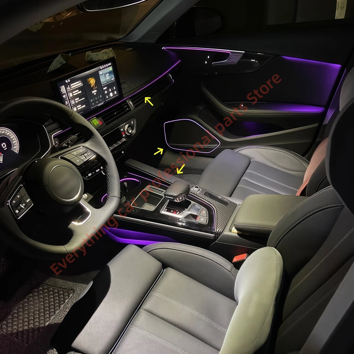 For Audi A4 A5 B9 Instrument Ambient Panel Trim Color Speaker