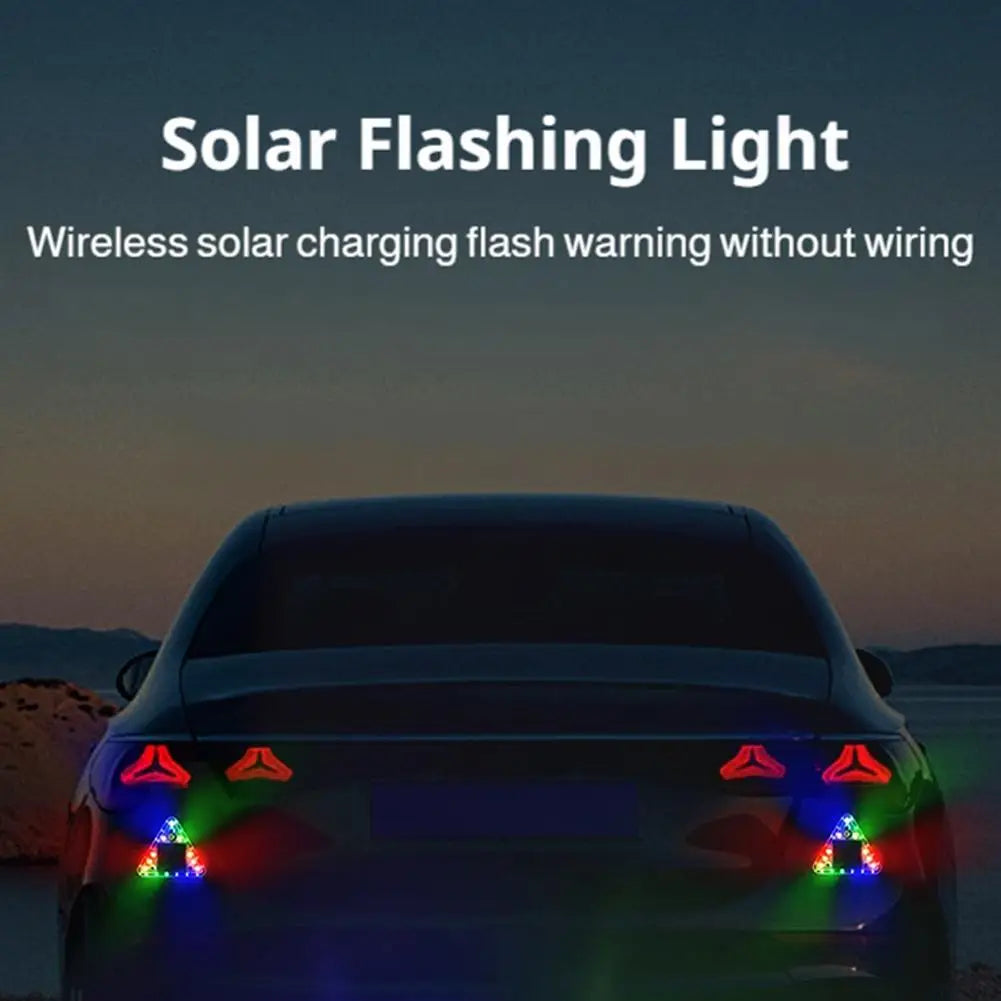 Solar Flashing Warning Truck Trailer Motorcycle anti-collision