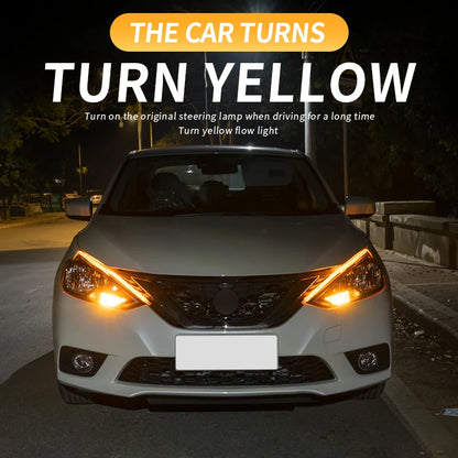 2PCS Drl Daytime Running Flexible Waterproof Strip Headlights