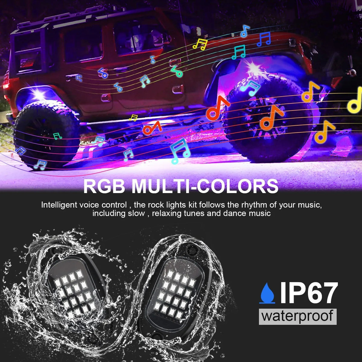 Kit Interior Ambient off-road Truck ATV Neon Chassis