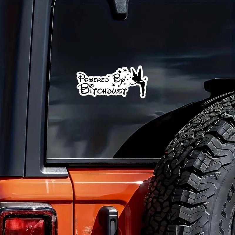 Cartoon Fairy Powered By Bitchdust Vinyl Decal self-adhesive
