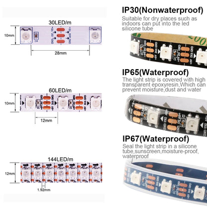 WS2811 ws2812b WS2813 WS2815 5050rgbic Smart Strip Individually