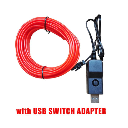 5M Interior Flexible Neon USB Drive Ambient styling12v