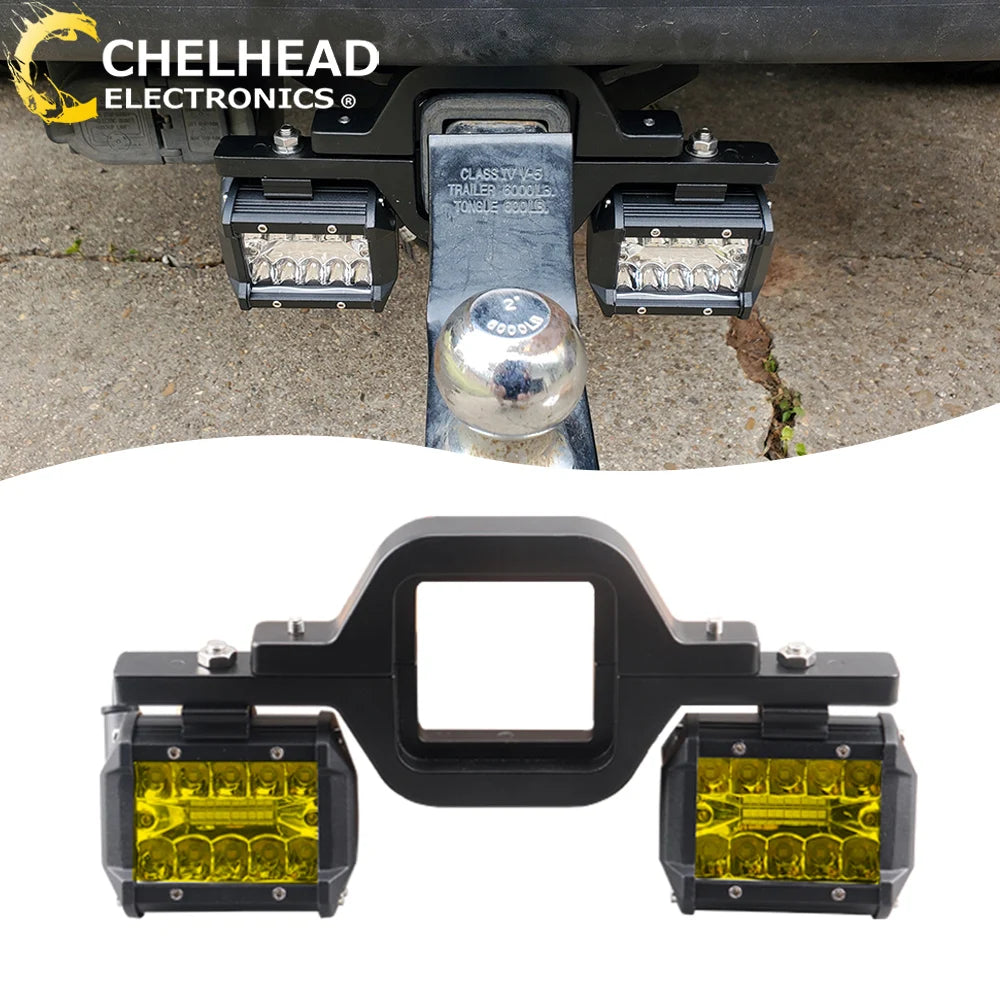 2.5 Inch Towing Hitch Mount Brackets Bar Pods Work