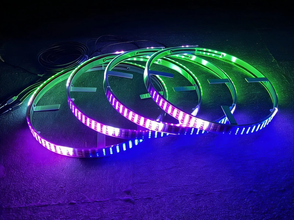 4PCS 17.5inch RGB Quad Row Chasing Wheel Ring IP68