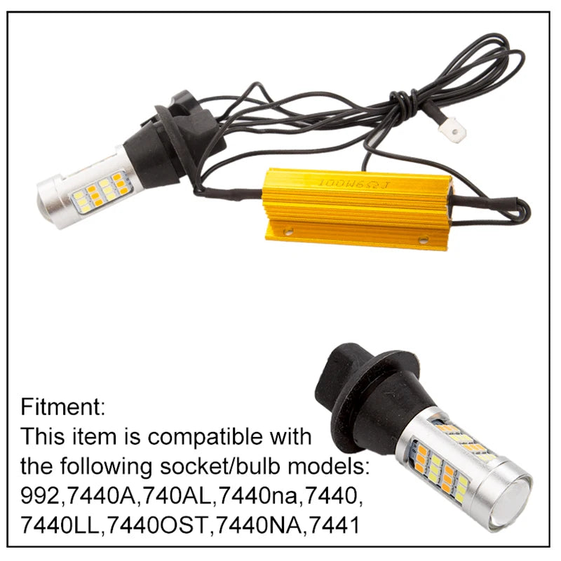 42LED T20 W21W wy21w 7440 ba15s bau15s 1156 P21W