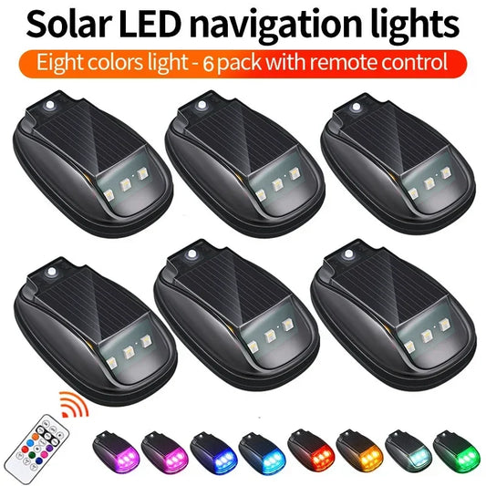 Solar Powered Aircraft Airplane Helicopter Warning Wireless RGB