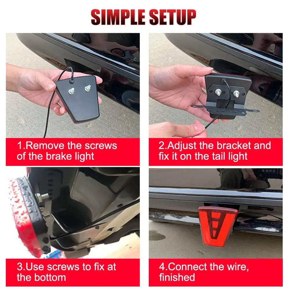 For Auto Sporty F1 Brake Pilot Rear Tail 12V Flash Warning