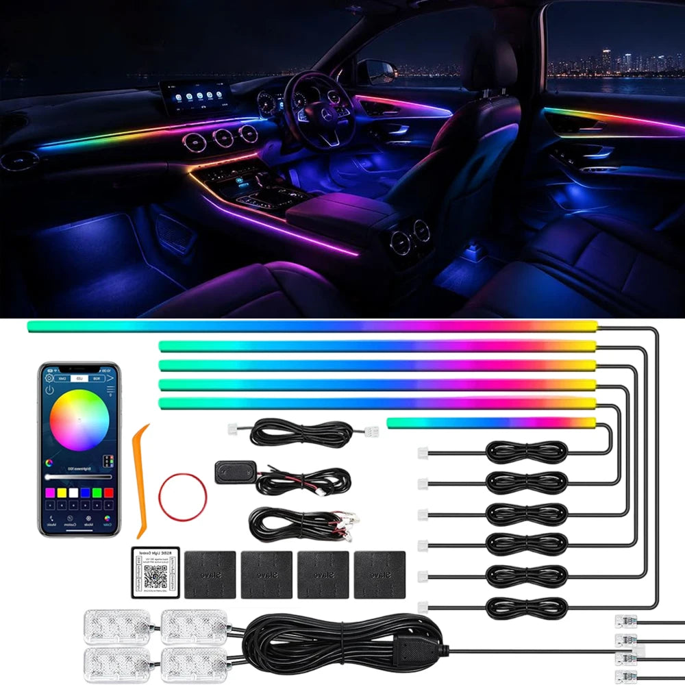 RGB Interior Strip APP Control Music Sync Dynamic Ambient