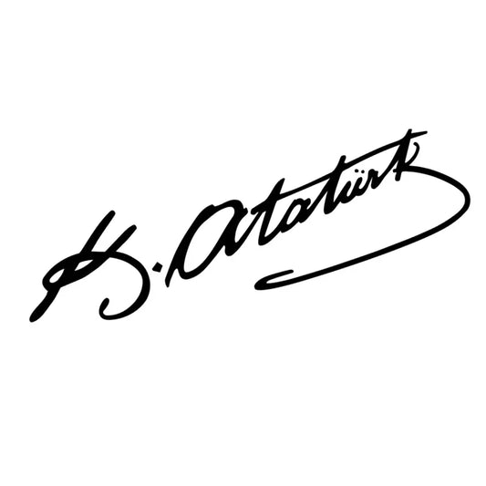 For Turkey Mustafa Kemal Ataturk Signature Design Sticker Kk
