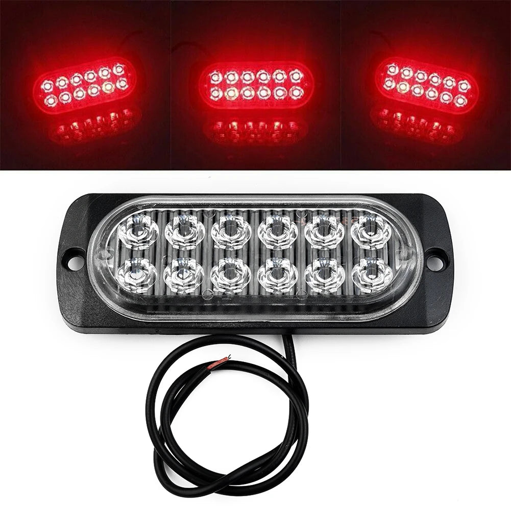 2PCS Urgent 12V 24V Strobe Warning Truck Van Bus