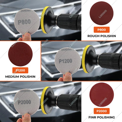 Waxing Sponge Pad Polishing Kit Detailing Sandpaper Buffing