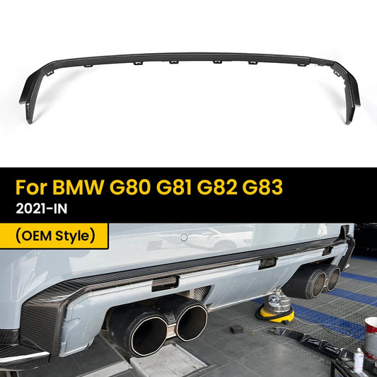 For BMW G80 G81 G82 G83 Real Dry Carbon Fiber Rear Diffuser Trim