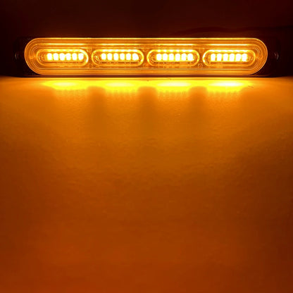 24 Strobe Bar Amber Grille Flash Side Taillight Beacon