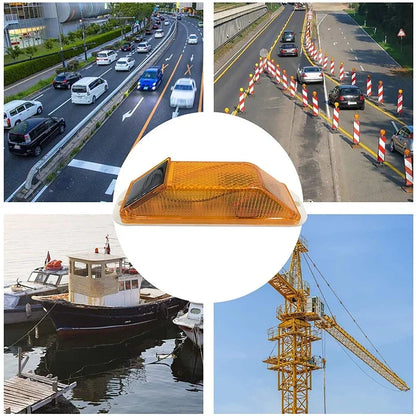 Solar Rechargeable Strobe Warning Night Driving Traffic Safety
