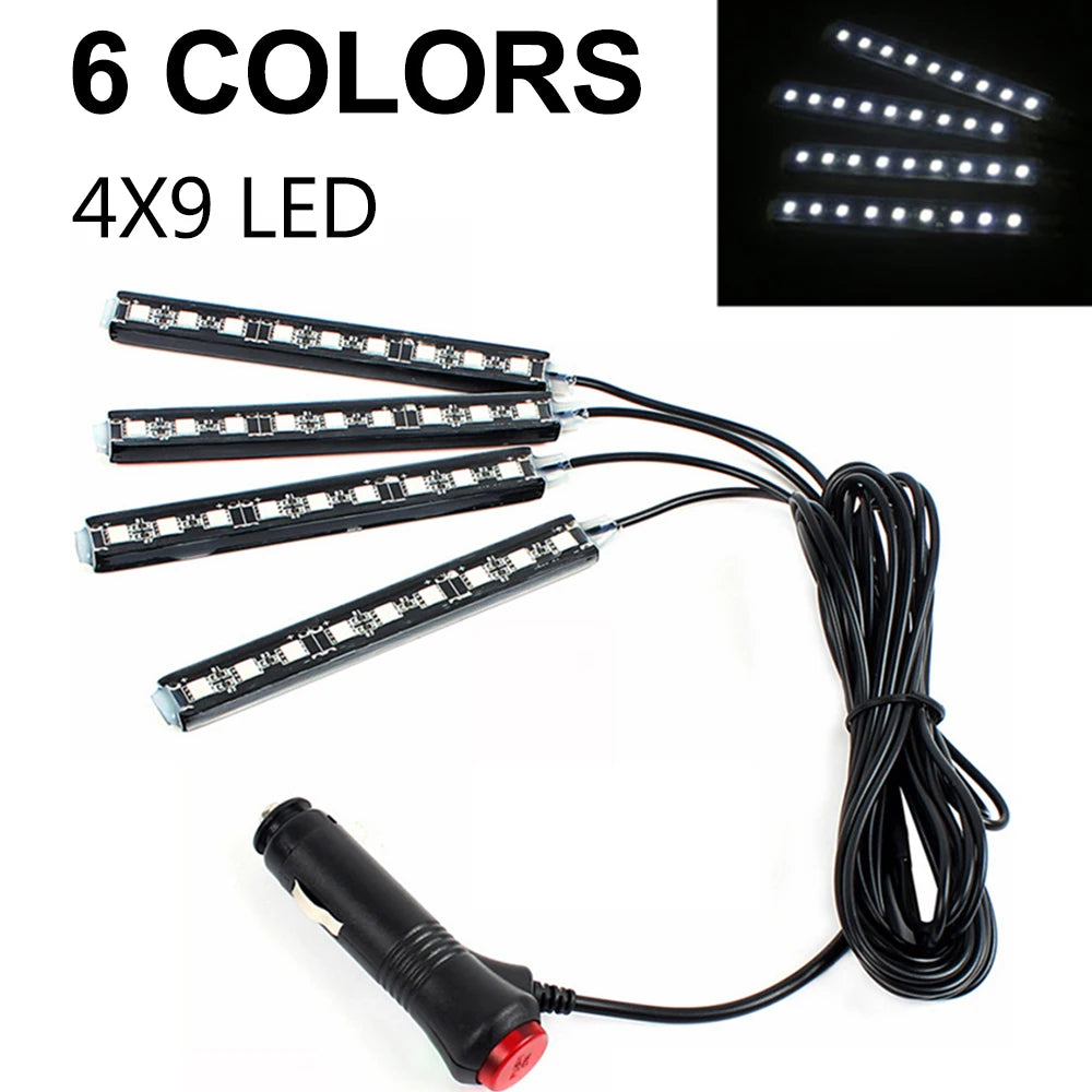 Strip Interior Atmosphere Neon Remote Control Inside Foot