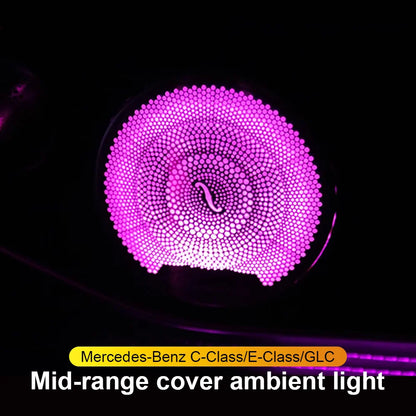 Led Ambient Light For Mercedes-benz W213 W205 X253 GLC W222 C/E/S-Class 7/64Color 4D Rotating Tweeter Car Midrange Cover