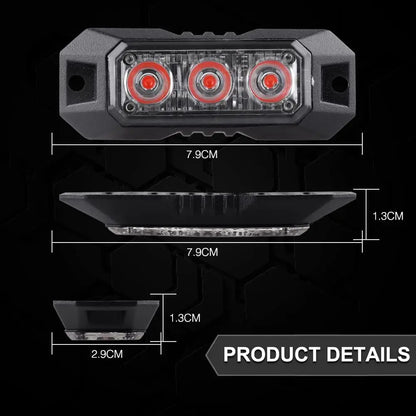 Flashing Strobe Truck MINI Grille Head Emergency Beacon Hazard