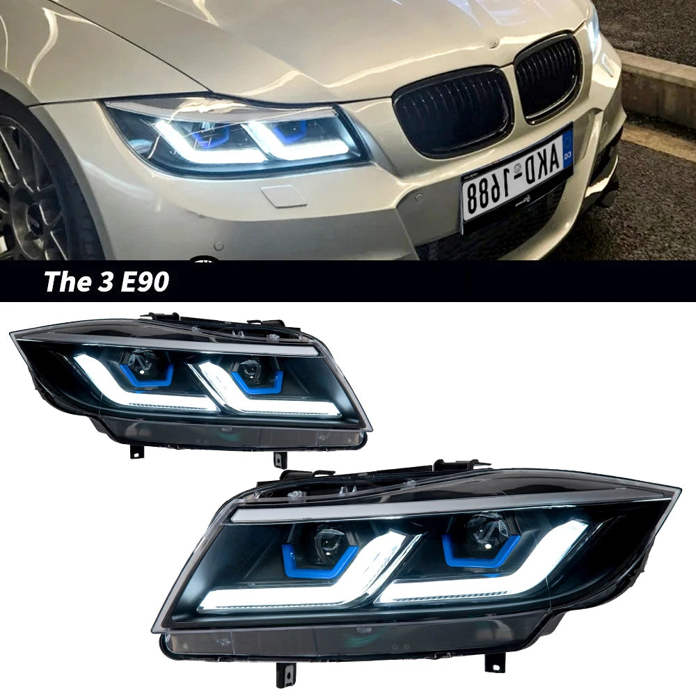 For BMW E90 Headlight Projector Lens Series 330I 320I Signal