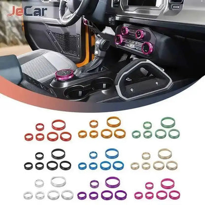 For Ford Bronco 2021 Up 4-Wheel Jecar Aluminum Alloy Knob Covers