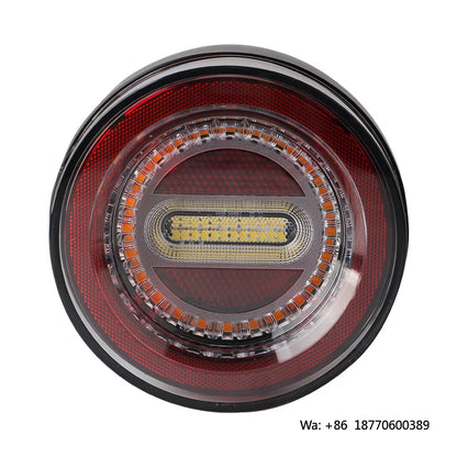 Round Truck Trailer Stop Turn Tail Flush Mount Red