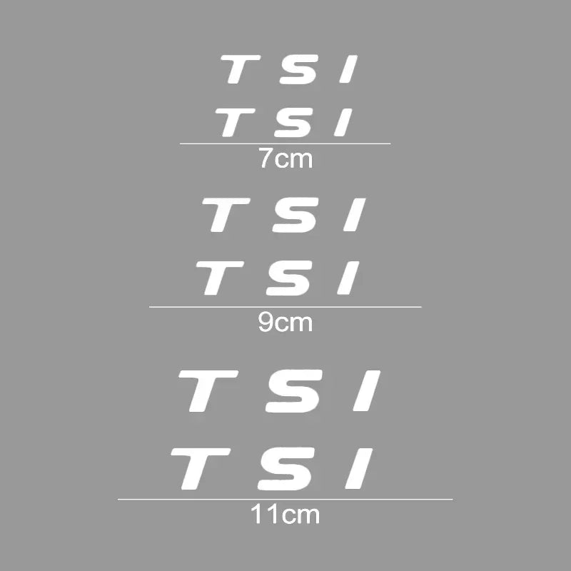 For Volkswagen Tsi Logo Golf Beetle 6PCS Caliper Sticker Tire