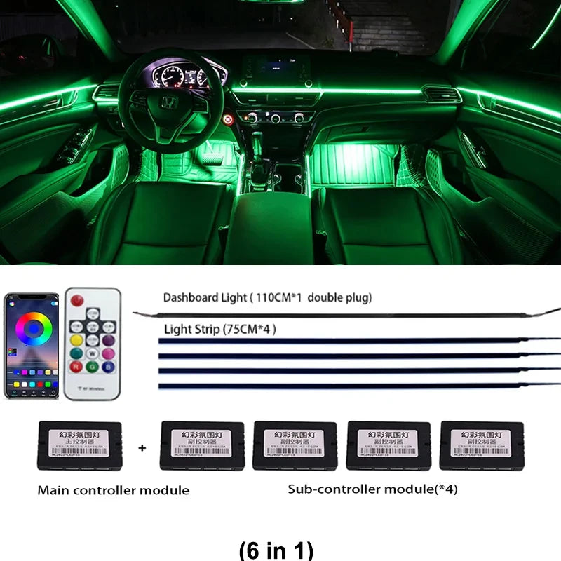 Ambient RGB Colors Parts Main Sub Controller 110CM Strip