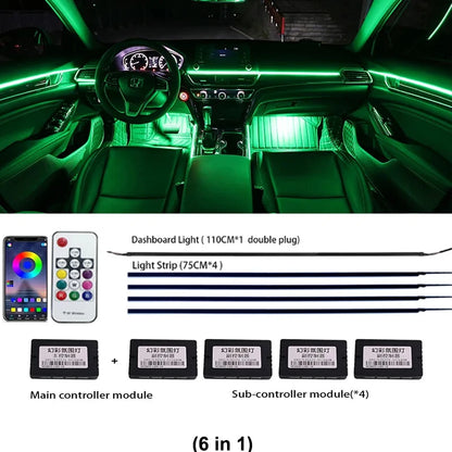 Ambient RGB Colors Parts Main Sub Controller 110CM Strip