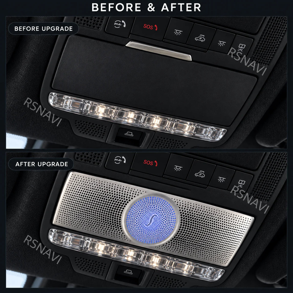 Overhead Console Reading Sunglasses Holder Ambient Lighting