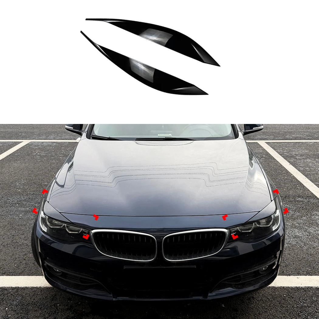 For BMW 3 Series Gt F34 2013-2020 Front Headlight Eyebrow