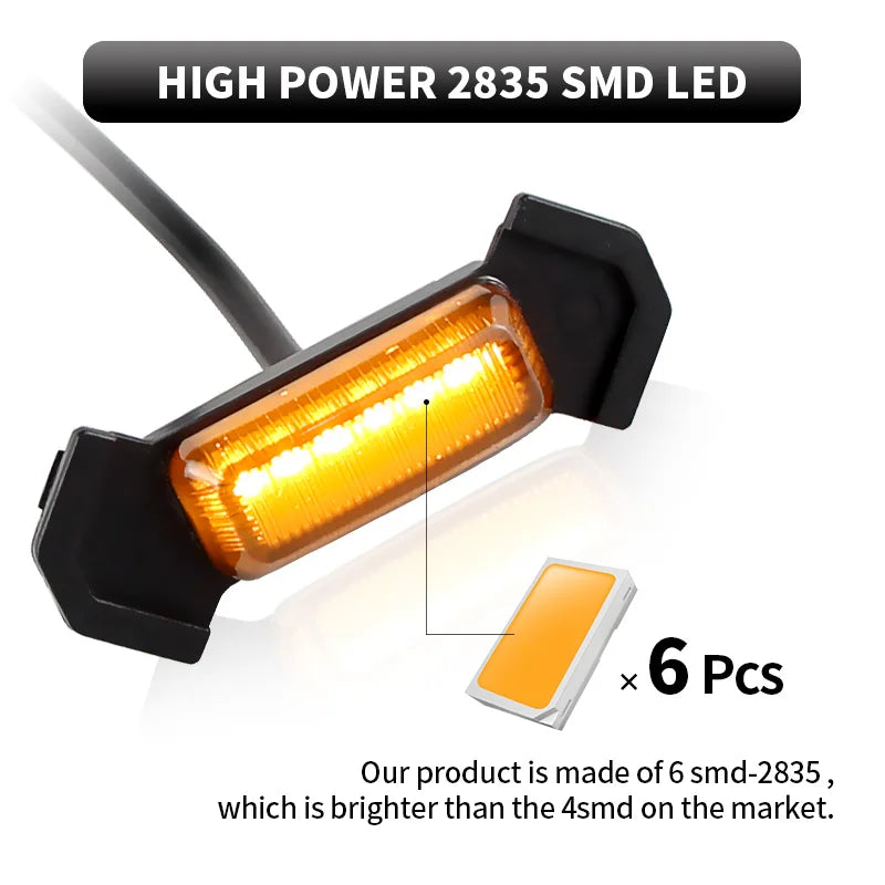 6000K White 3000K Amber 12V Front Grille Lighting 2016-2020