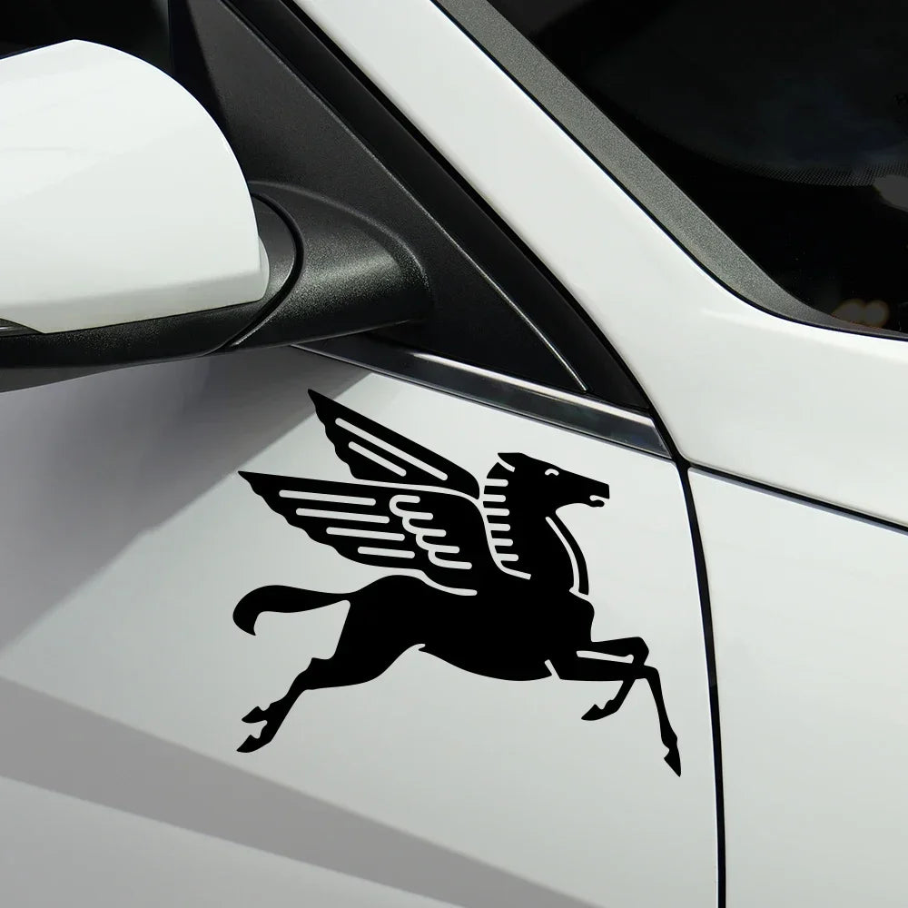 2PCS Flying Steed Sticker Waterproof self-adhesive Vinyl Decals