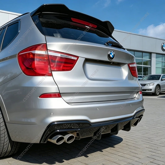For BMW X3 F25 M Sport Mp Rear Diffuser 2010-2017 Gloss Black