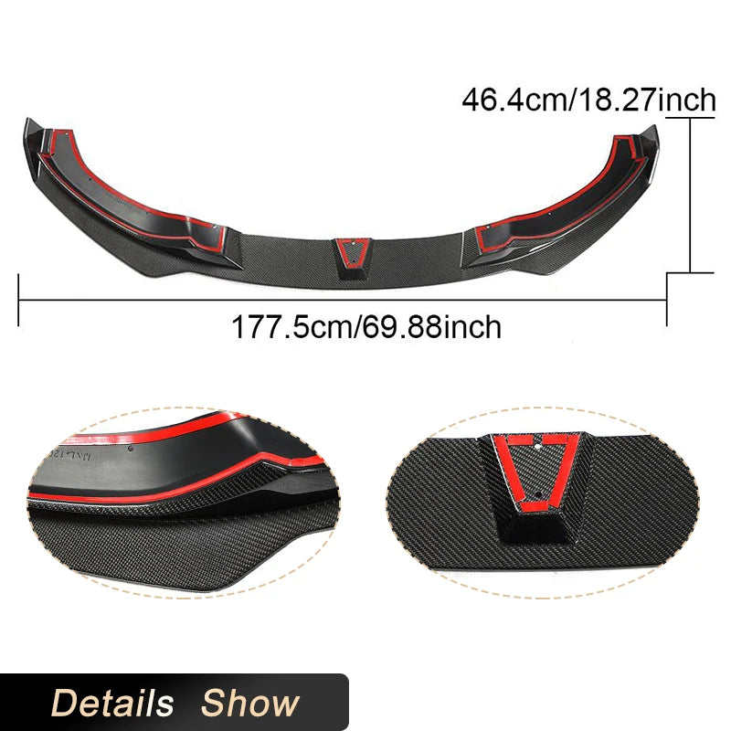 For BMW 4 Series F32 F33 Carbon Fiber Front Bumper Lip Spoiler