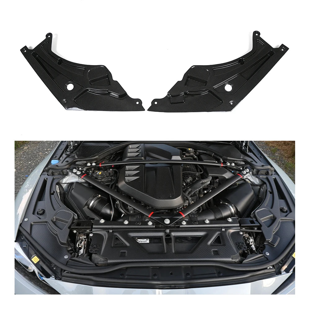 For BMW M2 M3 M4 G87 G80 G82 Genuine Dry Carbon Fiber Engine Bay