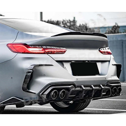 For BMW 8 Series F91 F92 Dry Carbon Fiber Rear Bumper Canards