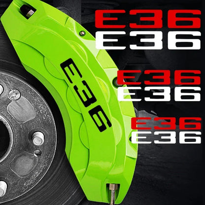 For BMW E36 Logo Accessories 6PCS Brake Caliper Stickers Vinyl