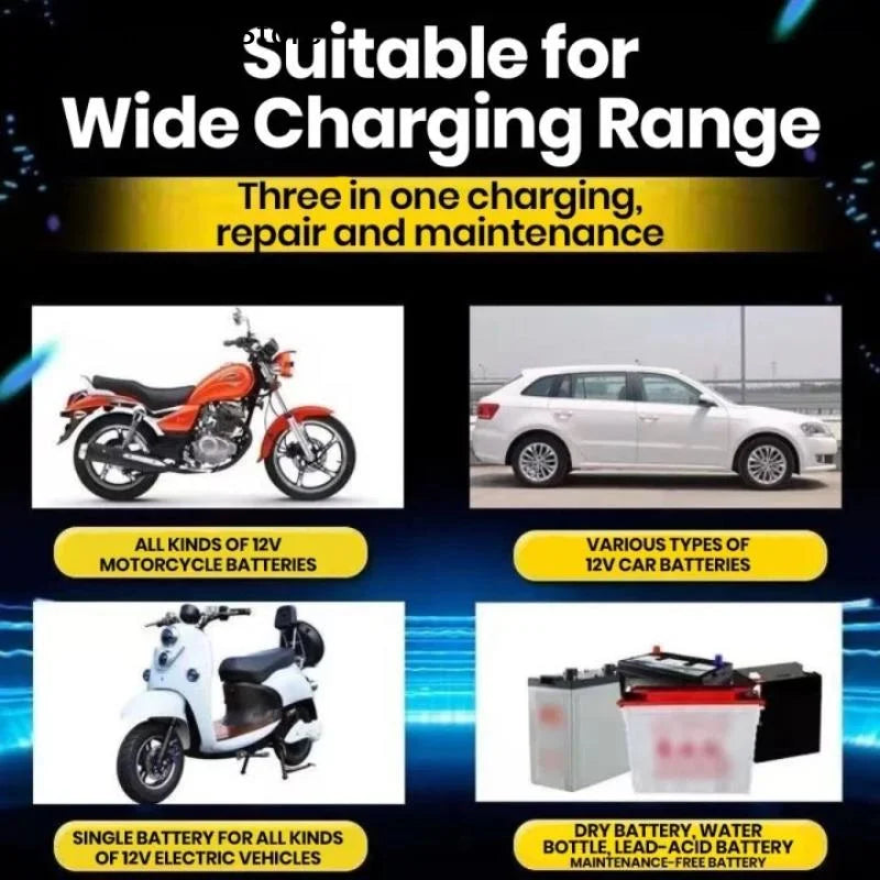 4ah-20ah 12V Battery Charger 220V Power Puls Repair Wet