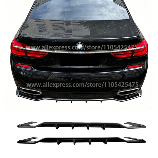 For BMW Rear Bumper Glossy Black Diffuser Spoiler Lip Trunk Wing