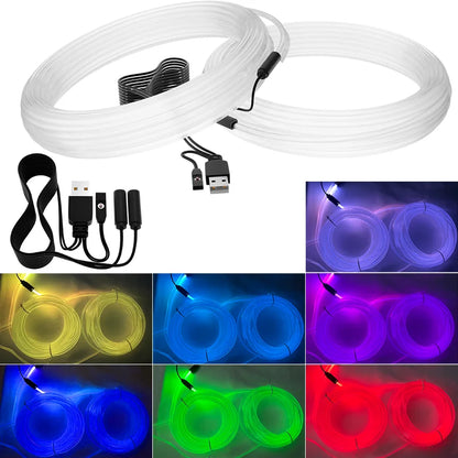 In Interior Ambient Strip USB Fiber Optic Neon Cold