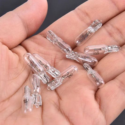 10PCS Pack 12V 1.2w T5 Glass Bulb Dashboard Instrument