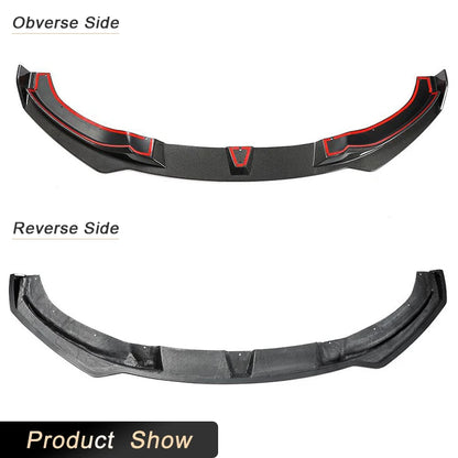 For BMW 4 Series F32 F33 Carbon Fiber Front Bumper Lip Spoiler