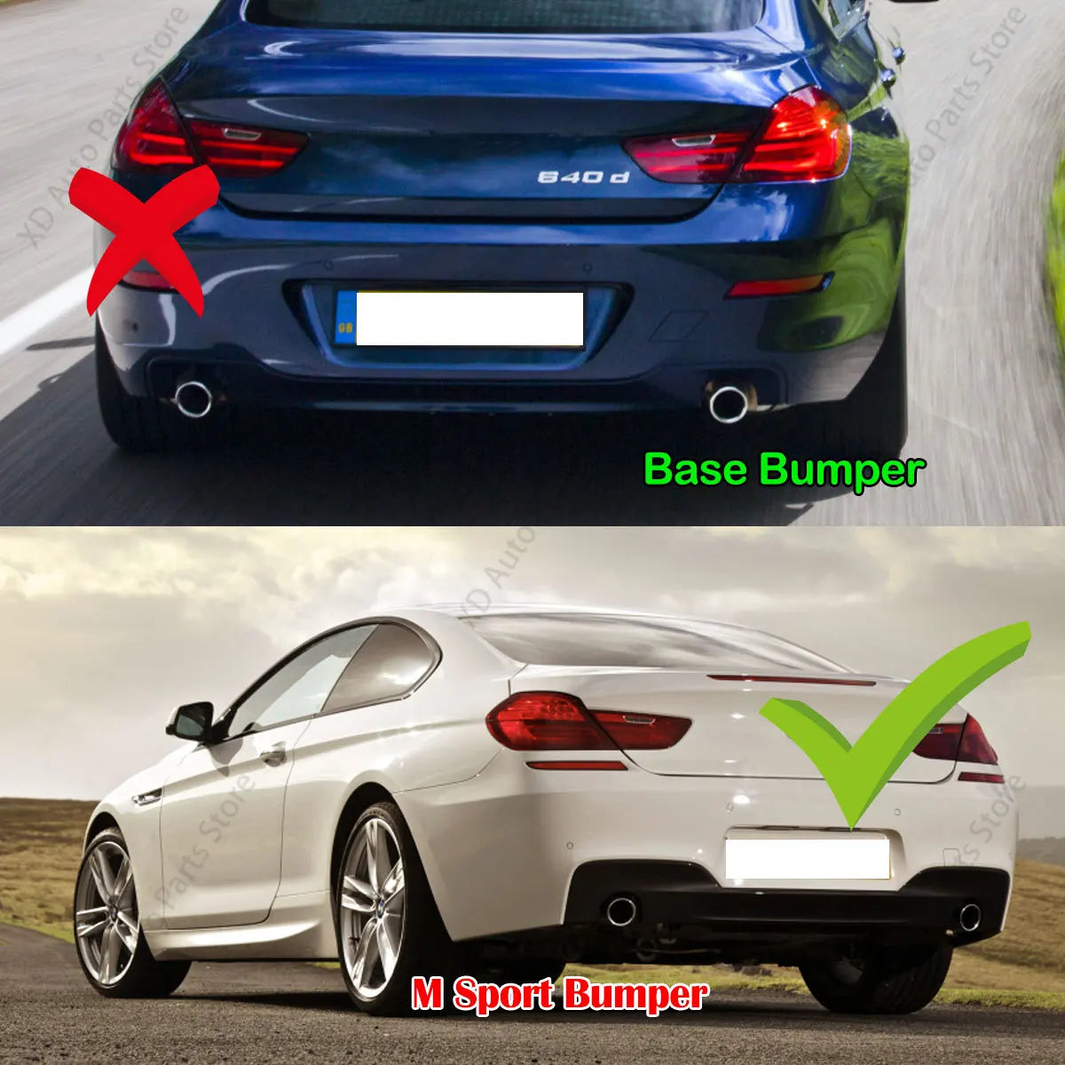 For BMW F06 F12 F13 640I Rear Bumper Diffuser Lip 650I M Sport