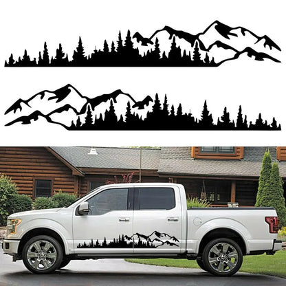 2PC 100 17CM Tree Mountain Forest Decal Truck SUV