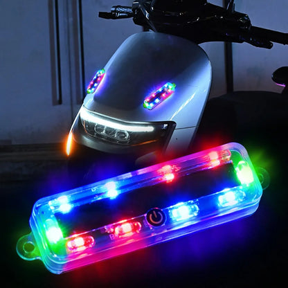 solar-powered Strobe Motorcycle Bike Highlight Waterproof