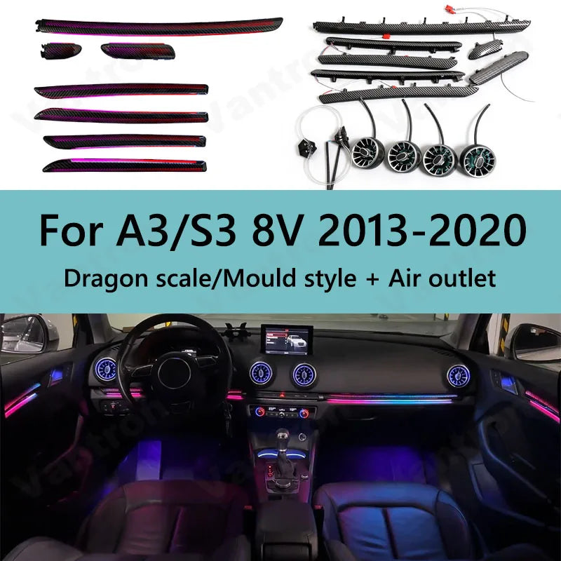 For A3 8V S3 RS3 2013-2020 Lhd Rhd Ambient Interior Atmosphere