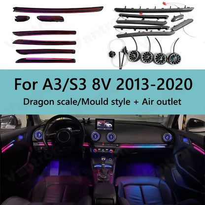 For A3 8V S3 RS3 2013-2020 Lhd Rhd Ambient Interior Atmosphere
