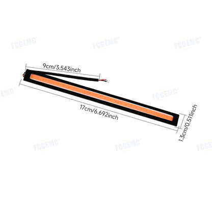 2PCS Ultra Thin Bright Cob Daytime Running Waterproof Night