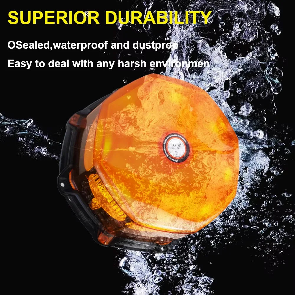 For Construction 1PCS Cob Rooftop Strobe Beacon Magnetic Base