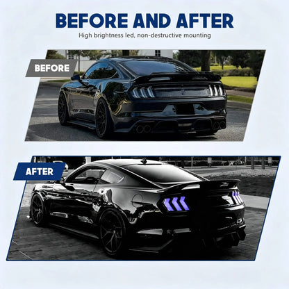 For Ford Mustang Gt 2015-2023 RGB Taillights Sequential Turn